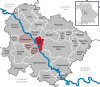 Lage der Gemeinde Alesheim im Landkreis Weißenburg-Gunzenhausen