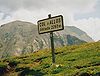 Schild an der Passhöhe des Col d’Allos (2250 m)