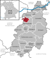 Lage der Gemeinde Baar-Ebenhausen im Landkreis Pfaffenhofen a.d.Ilm