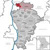 Lage der Gemeinde Baar im Landkreis Aichach-Friedberg