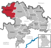 Lage der Stadt Bad Rodach im Landkreis Coburg