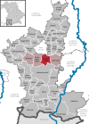 Lage der Gemeinde Biessenhofen im Landkreis Ostallgäu