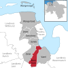 Lage der Gemeinde Bockhorn im Landkreis Friesland