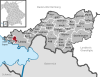 Lage der Gemeinde Bodolz im Landkreis Lindau (Bodensee)