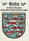 Wappen der Stadt Borken (Hessen) bis 1950