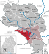 Lage der Stadt Bräunlingen im Schwarzwald-Baar-Kreis