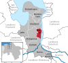 Lage der Stadt Brake im Landkreis Wesermarsch