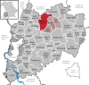 Lage der Gemeinde Breitenbrunn im Landkreis Unterallgäu