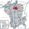 Lage der Stadt Burgau im Landkreis Günzburg