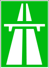 Verkehrszeichen Autobahn in der Türkei, Grün