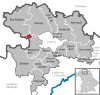 Lage der Gemeindefreien Gebiete Callenberger Forst-West und Köllnholz im Landkreis Coburg