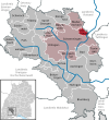 Lage der Gemeinde Dauchingen im Schwarzwald-Baar-Kreis