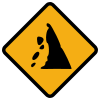 Diamond road sign falling rocks.svg