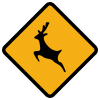 Diamond road sign wild animals.svg