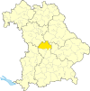 Lage des Landkreises Eichstätt in Bayern