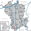 Lage des Gemeindefreien Gebiets Ebershauser-Nattenhauser Wald im Landkreis Günzburg