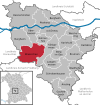 Lage der Gemeinde Ehekirchen im Landkreis Neuburg-Schrobenhausen