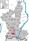 Lage der Gemeinde Eisenberg im Landkreis Ostallgäu