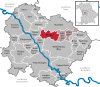 Lage der Stadt Ellingen im Landkreis Weißenburg-Gunzenhausen