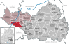 Lage der Gemeinde Ertingen im Landkreis Biberach
