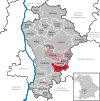 Lage der Gemeinde Eurasburg im Landkreis Aichach-Friedberg