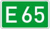 Straßenschild „Europastraße 65“