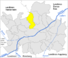 Lage der Gemeinde Finningen im Landkreis Dillingen an der Donau