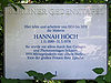 Gedenktafel An der Wildbahn 33 (Heilig) Hannah Anna Therese Johanna Höch.JPG