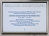 Gedenktafel Boltzmannstraße 14 (Dahl) Otto Heinrich Warburg.JPG