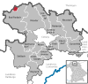 Lage des Gemeindefreien Gebiets Gellnhausen im Landkreis Coburg