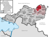 Lage der Gemeinde Gestratz im Landkreis Lindau (Bodensee)