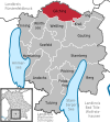 Lage der Gemeinde Gilching im Landkreis Starnberg