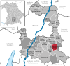 Lage der Gemeinde Höhenkirchen-Siegertsbrunn im Landkreis München