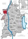 Lage der Gemeinde Hurlach im Landkreis Landsberg am Lech
