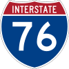 Straßenschild der Interstate 76