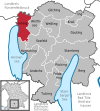 Lage der Gemeinde Inning a.Ammersee im Landkreis Starnberg