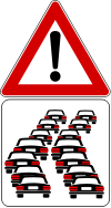 Italian traffic signs - coda.svg