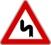Italian traffic signs - doppia curva sx.svg