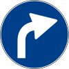 Italian traffic signs - preavviso di direzione obbligatoria a destra.svg