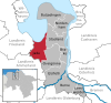 Lage der Gemeinde Jade im Landkreis Wesermarsch