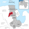 Lage der Stadt Jever im Landkreis Friesland