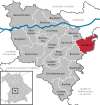Lage der Gemeinde Karlskron im Landkreis Neuburg-Schrobenhausen