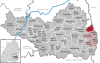 Lage der Gemeinde Kirchberg im Landkreis Biberach