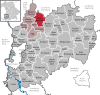 Lage der Gemeinde Kirchhaslach im Landkreis Unterallgäu