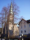 Kreuzkirche Brügge mit Gemeindehaus