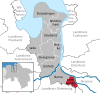 Lage der Gemeinde Lemwerder im Landkreis Wesermarsch