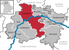 Lage der Stadt  Lichtenfels im Landkreis Lichtenfels