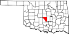 Map of Oklahoma highlighting Cleveland County.svg