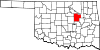 Map of Oklahoma highlighting Creek County.svg