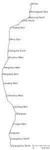 Strecke der Schnellfahrstrecke Peking–Hongkong